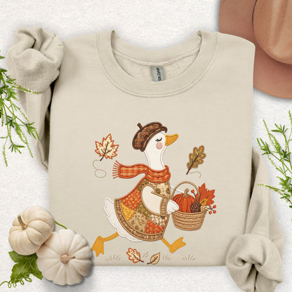 Faux Patchwork Fall in Full Feather Sweatshirt