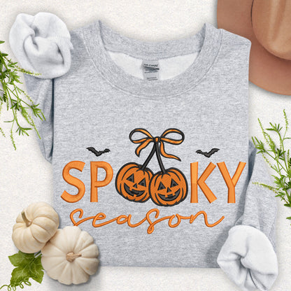 Embroidered Spooky Season Sweatshirt