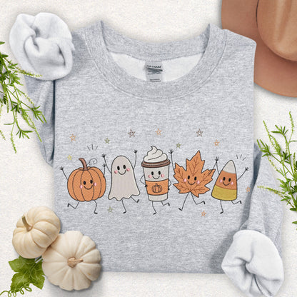 Embroidered Fall Friends Parade Sweatshirt