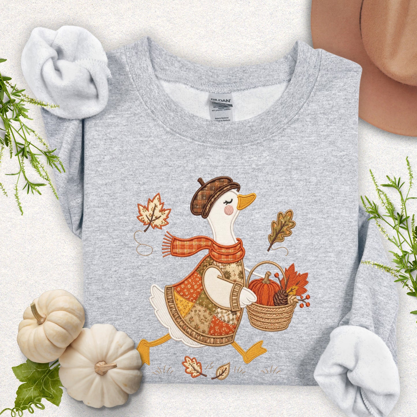 Faux Patchwork Fall in Full Feather Sweatshirt