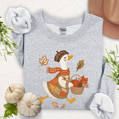 Faux Patchwork Fall in Full Feather Sweatshirt