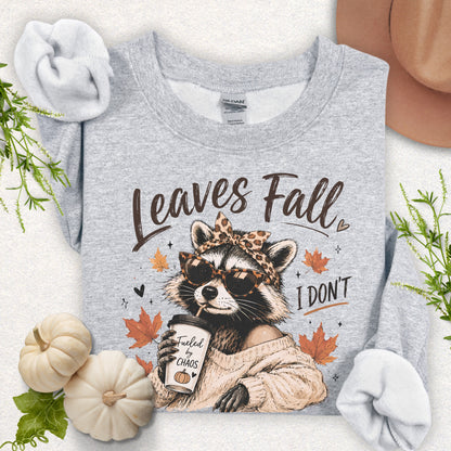 Leaves Fall Racoon Sweatshirt