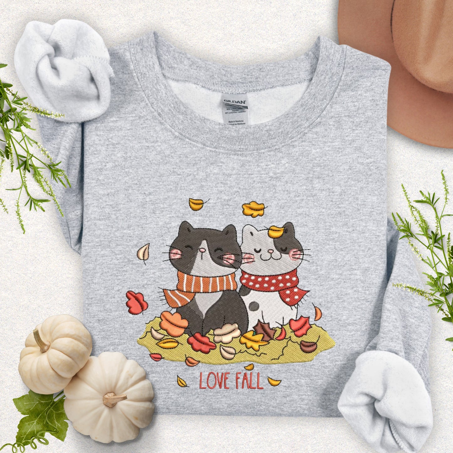 Embroidered Love Fall Sweatshirt