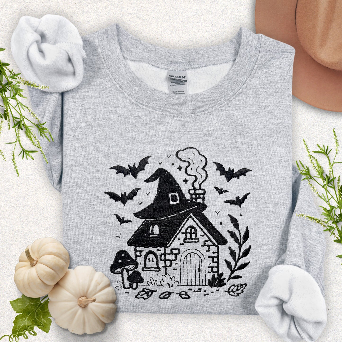 Embroidered Little Witches House Sweatshirt