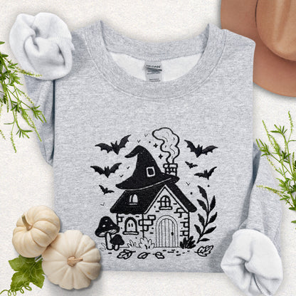 Embroidered Little Witches House Sweatshirt