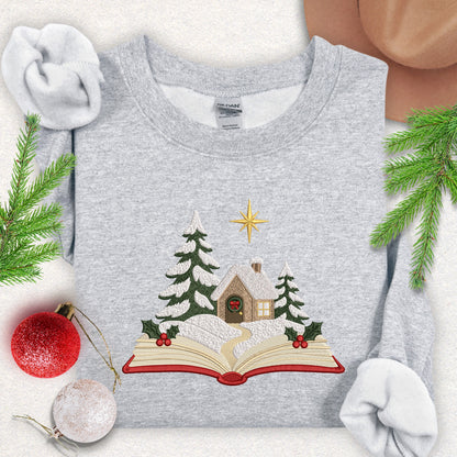 Embroidered Christmas Story Book Sweatshirt