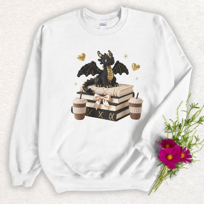 Faux Knit Book Dragon Sweatshirt
