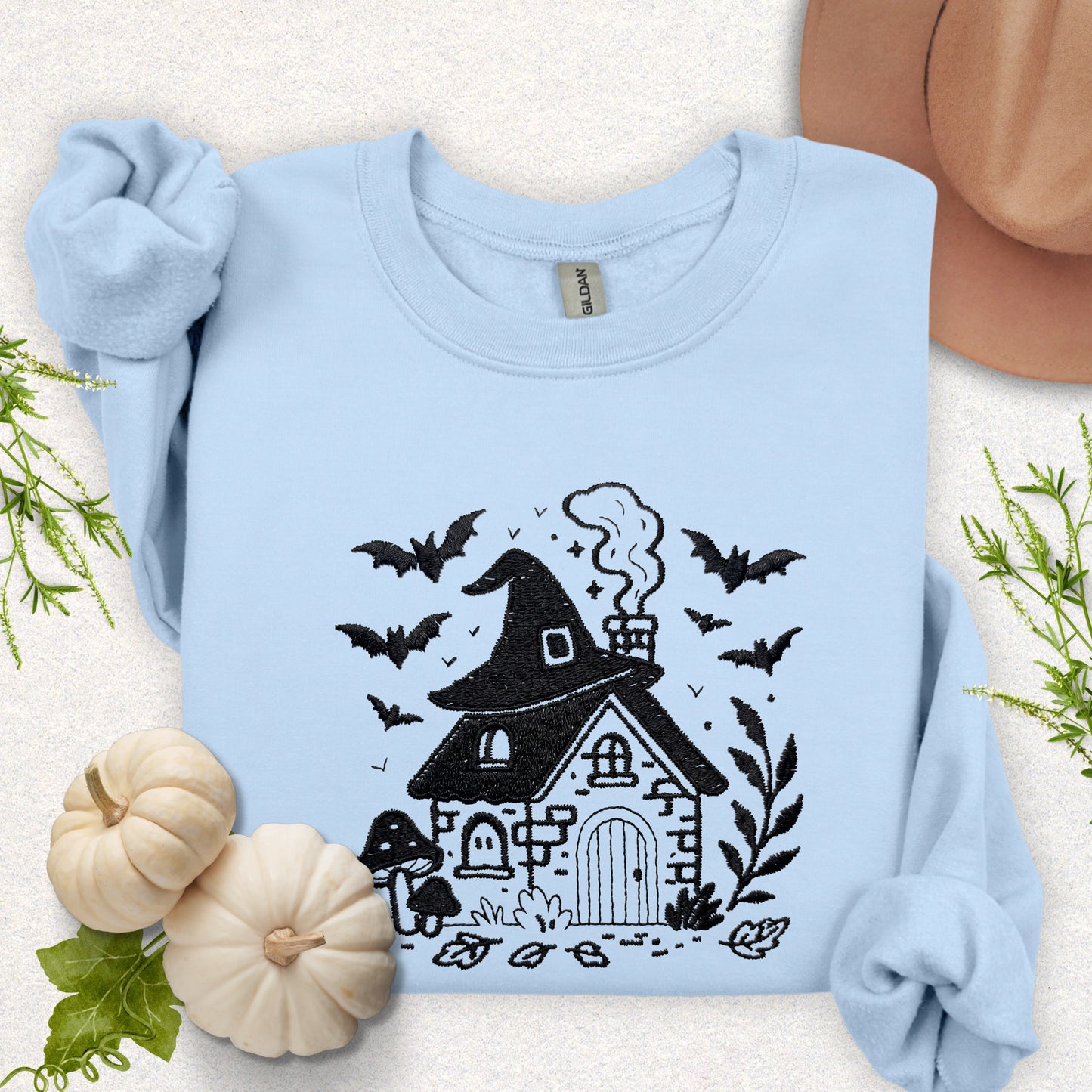 Embroidered Little Witches House Sweatshirt