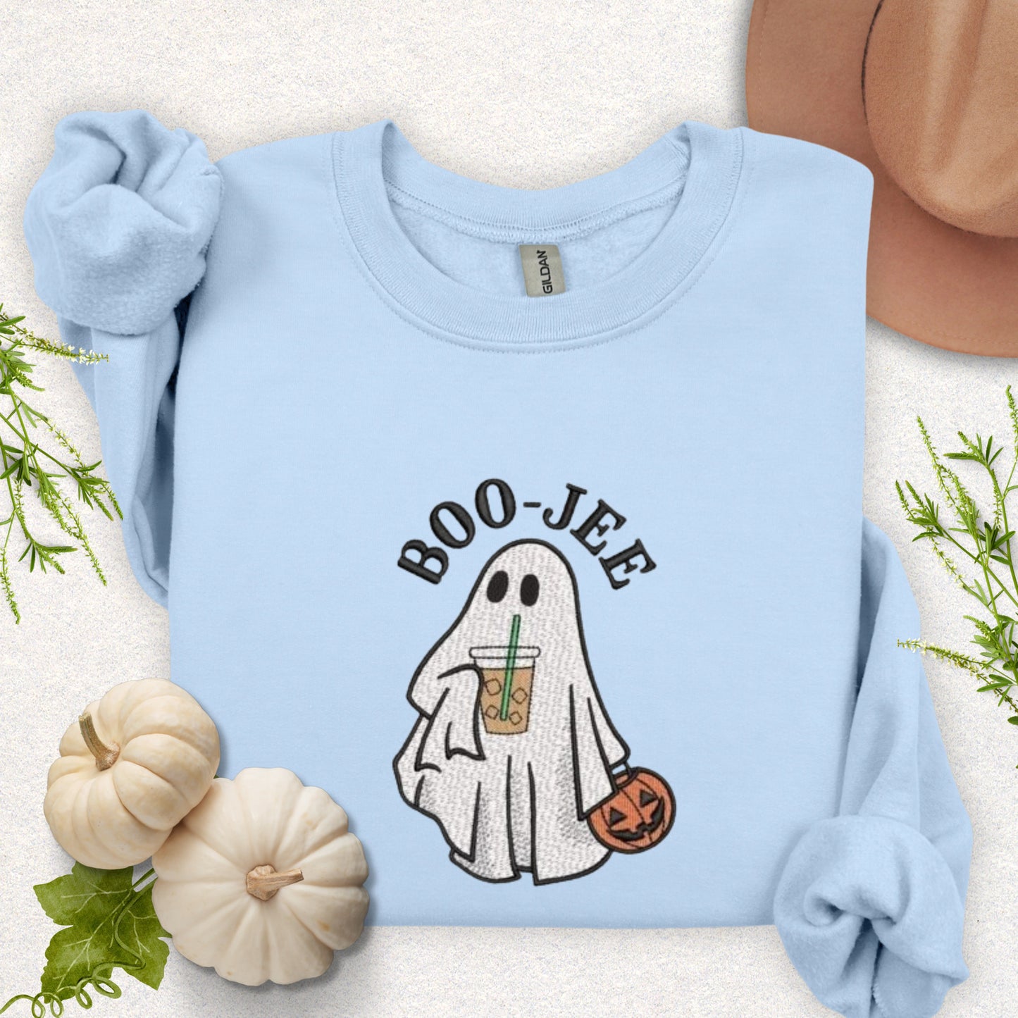 Embroidered BOO-JEE Ghost Sweatshirt