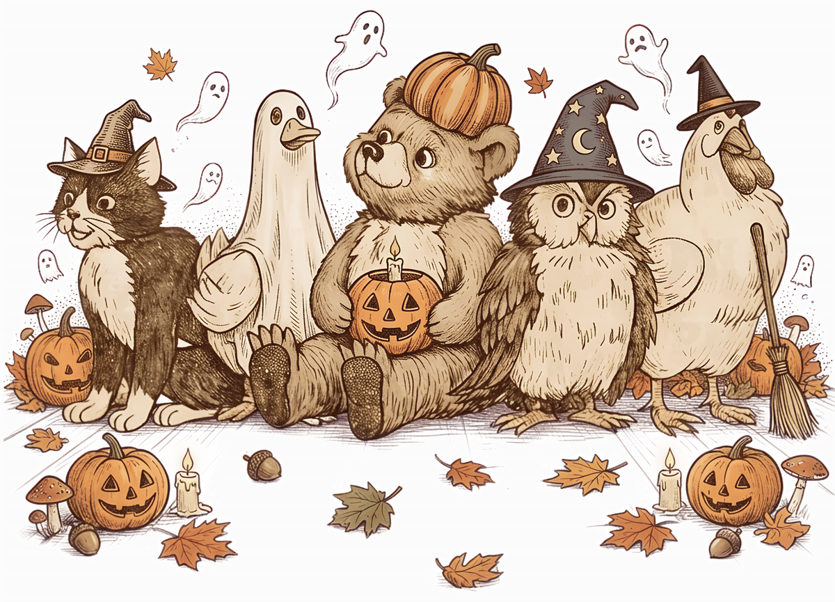 Bear & Friends Vintage Fall Sweatshirt