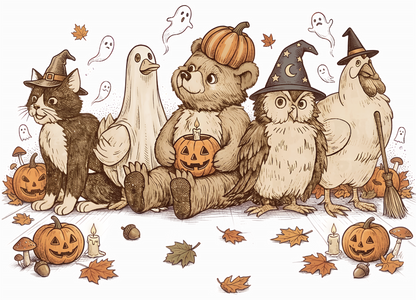 Bear & Friends Vintage Fall Sweatshirt