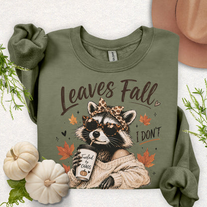 Leaves Fall Racoon Sweatshirt
