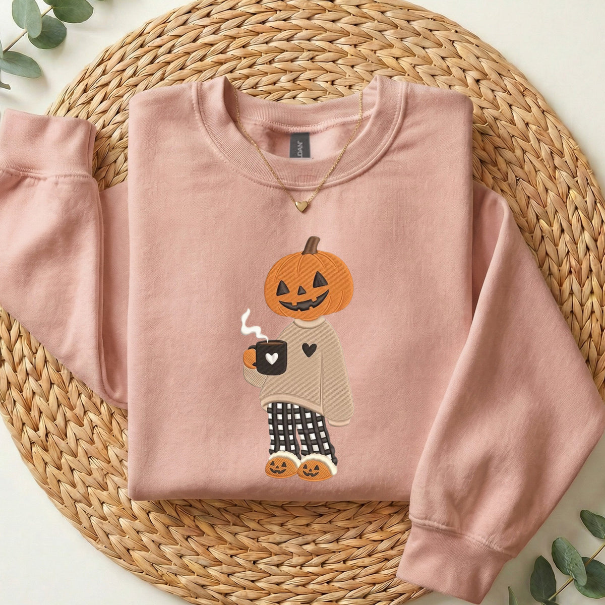 Embroidered Pumpkin Head Cutie Sweatshirt