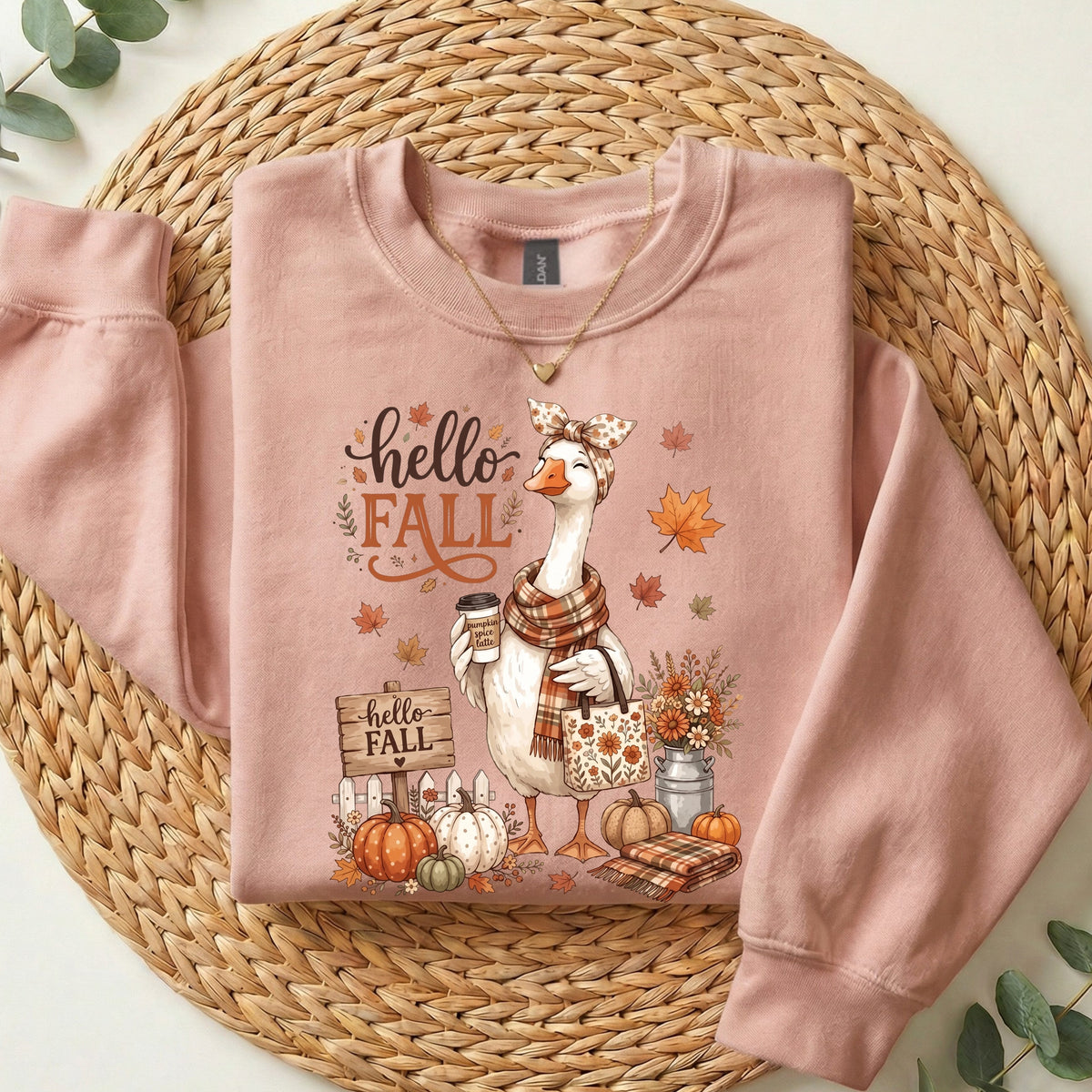 Hello Fall Mama Goose Sweatshirt