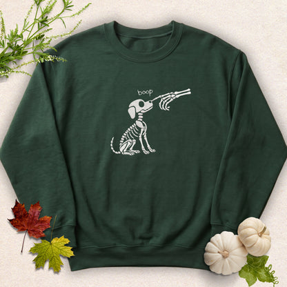 Embroidered BOOP Skeleton Dog Sweatshirt