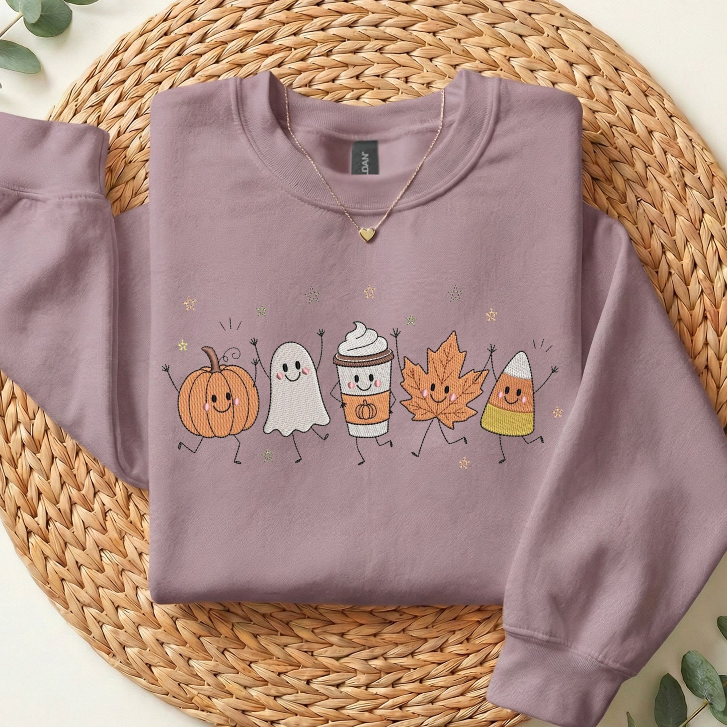 Embroidered Fall Friends Parade Sweatshirt