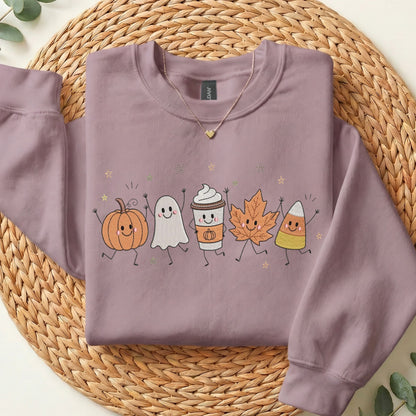 Embroidered Fall Friends Parade Sweatshirt