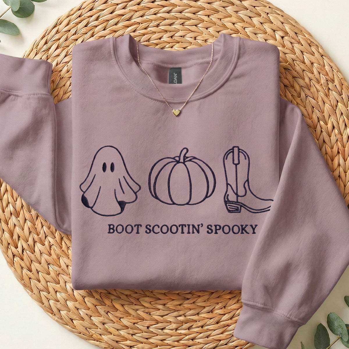 Embroidered Boot Scootin Spooky Sweatshirt