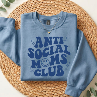 Embroidered Anti Social Moms Club Sweatshirt