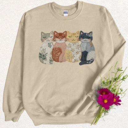 Faux Embroidery Cat Besties