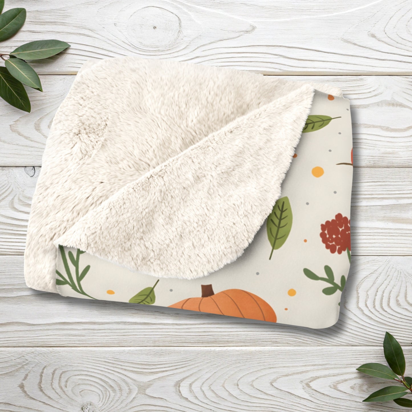 Cozy Autumn Vibes Luxurious Sherpa Fleece Blanket