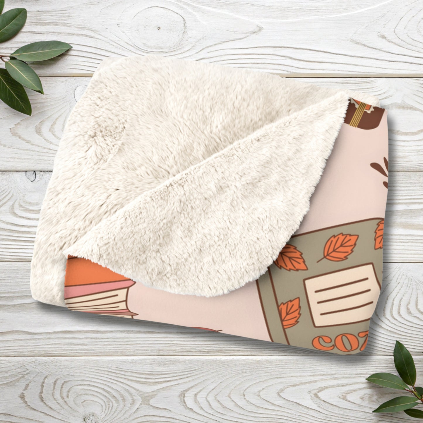 Cozy Book Time Sherpa Fleece Blanket