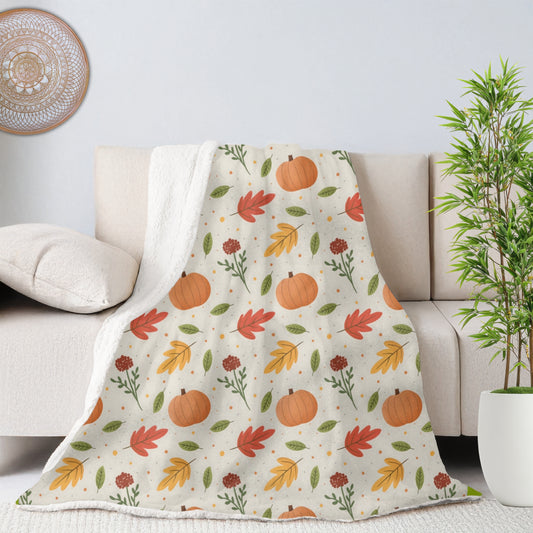 Cozy Autumn Vibes Luxurious Sherpa Fleece Blanket