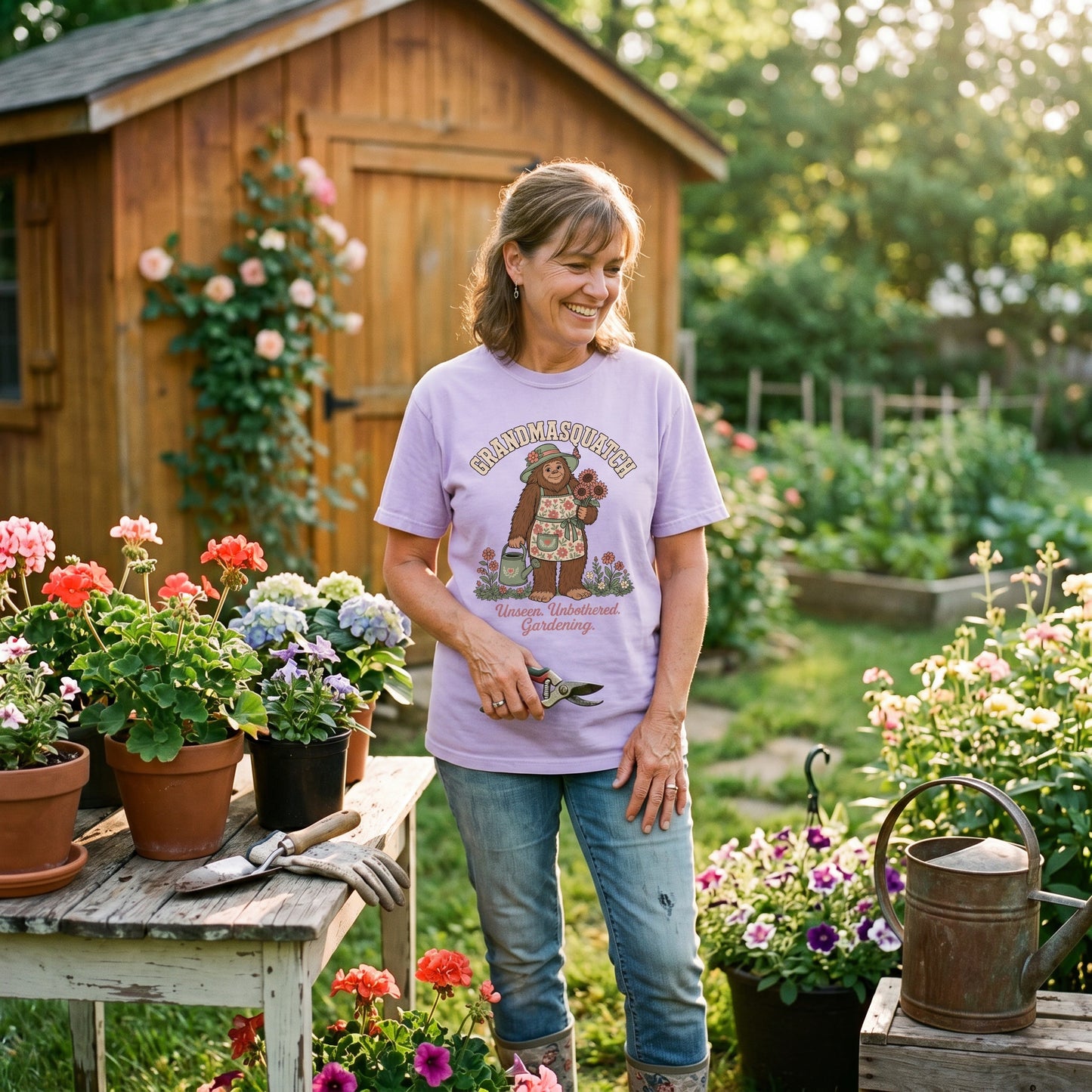 Grandmasquatch Gardening Tee