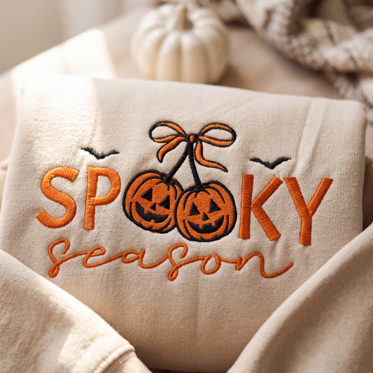 Embroidered Spooky Season Sweatshirt