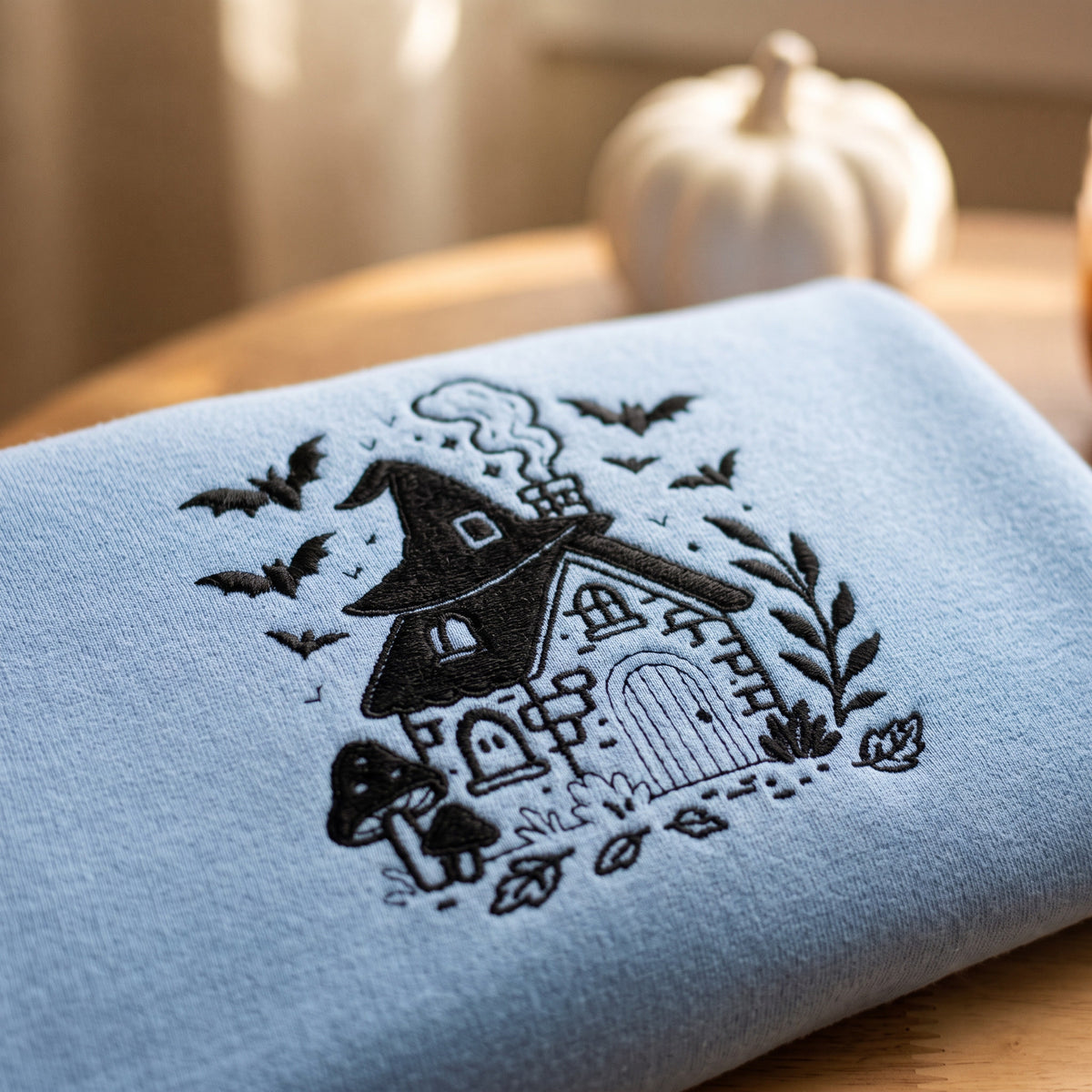 Embroidered Little Witches House Sweatshirt