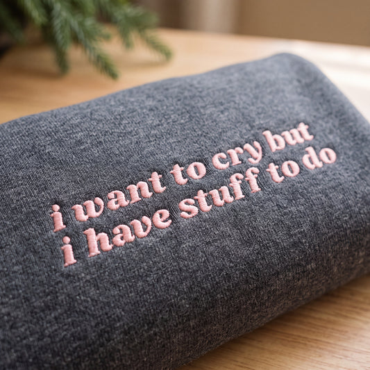Embroidered Too Busy To Fall Apart Sweatshirt