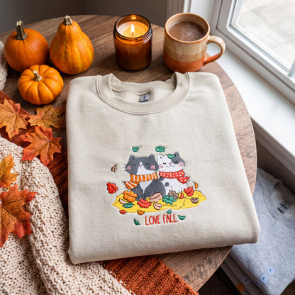 Embroidered Love Fall Sweatshirt