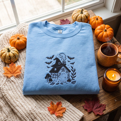 Embroidered Little Witches House Sweatshirt