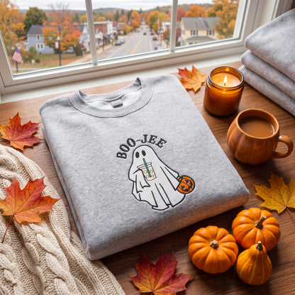 Embroidered BOO-JEE Ghost Sweatshirt