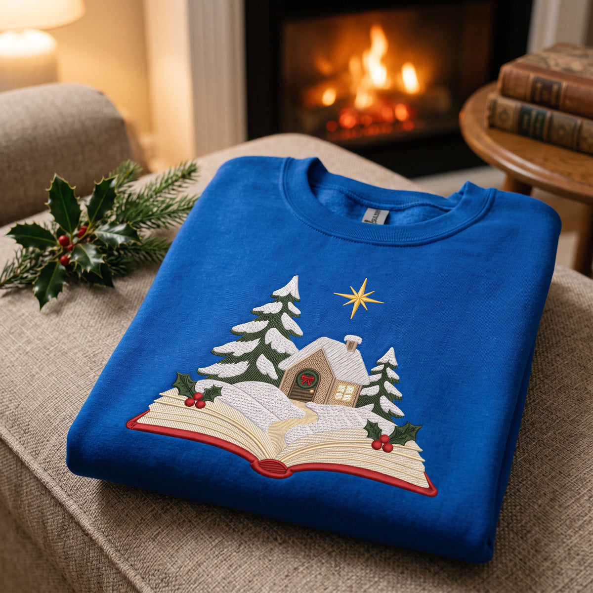 Embroidered Christmas Story Book Sweatshirt