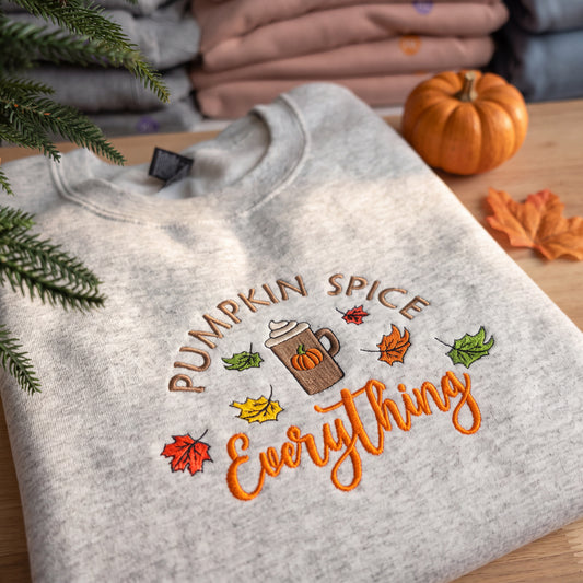 Embroidered Pumkin Spice Everything Sweatshirt