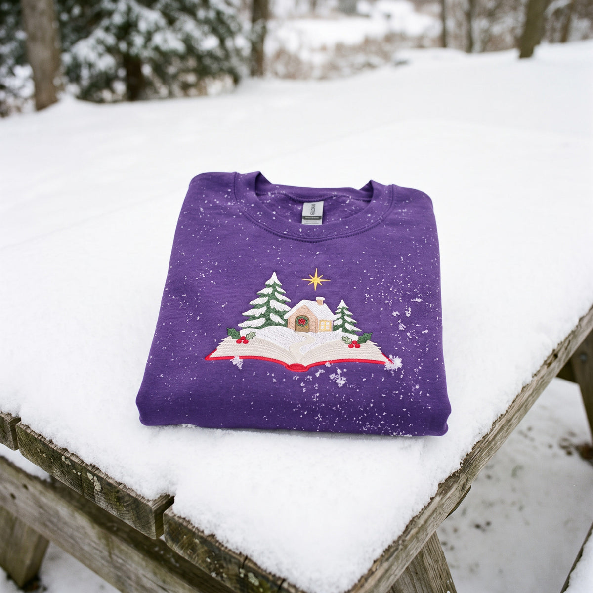 Embroidered Christmas Story Book Sweatshirt