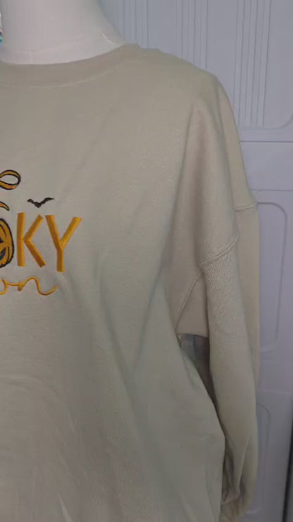 Embroidered Spooky Season Sweatshirt